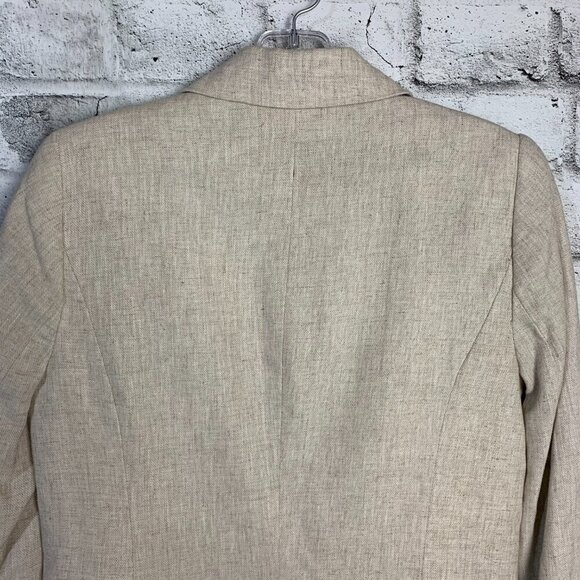 Dalia Linen Cotton Blend Structured One Button Blazer NWOT - Picture 9 of 12
